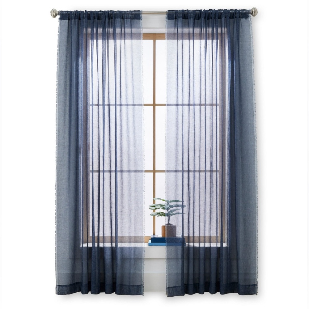 Better Homes & Gardens Solid Fringe 84"Single Curtain Panel